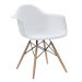 Cadeira Melbourne Eiffel Charles Eames Base Madeira - Branca - D'Rossi