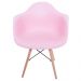 Cadeira Melbourne Eiffel Charles Eames Base Madeira - Rosa - D'Rossi