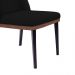 Cadeira de Jantar Bahia Suede Preto Pés Chanfrado Tabaco - D'Rossi