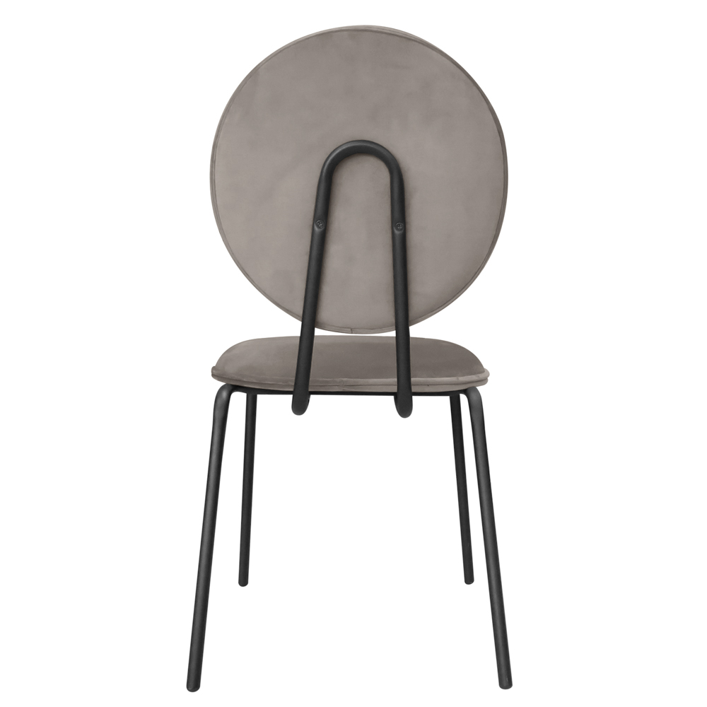 Cadeira de Jantar Belle Veludo Base de Ferro Preto - D'Rossi