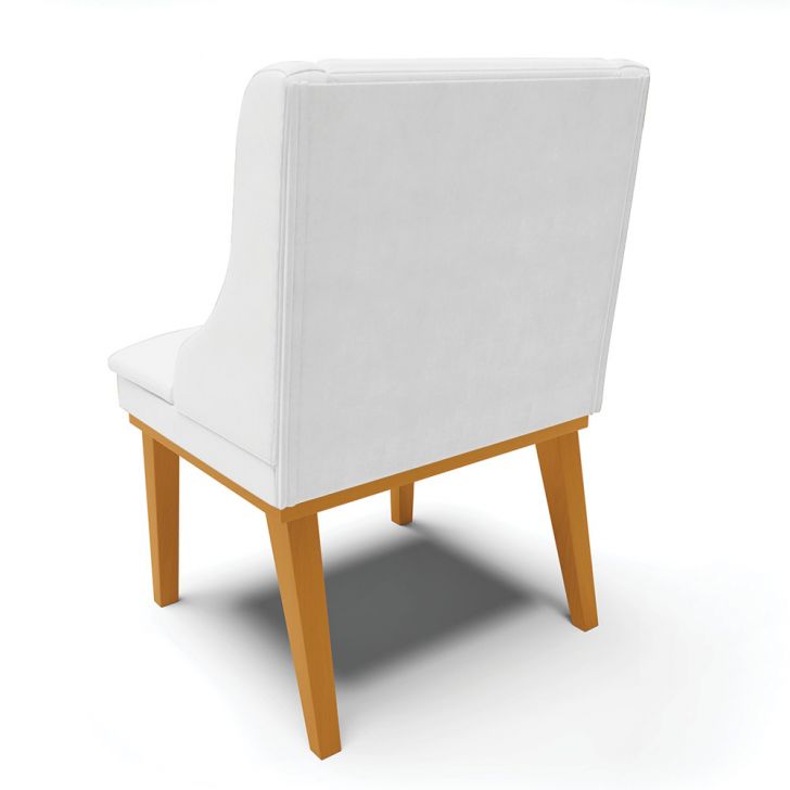 Cadeira Com Escosto Estofado Losango Tabaco/Joli Claro