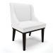 Cadeira de Jantar Liz Corino Branco Base Fixa Madeira Preto - D'Rossi