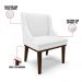 Cadeira de Jantar Liz Corino Branco Base Fixa Madeira Tabaco - D'Rossi