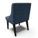 Cadeira de Jantar Liz Suede Azul Marinho Base Fixa Madeira Preto - D'Rossi