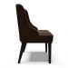 Cadeira de Jantar Liz Suede Marrom Base Fixa Madeira Preto - D'Rossi