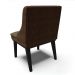 Cadeira de Jantar Liz Suede Marrom Base Fixa Madeira Preto - D'Rossi