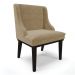 Cadeira de Jantar Liz Suede Marrom Rato Base Fixa Madeira Preto - D'Rossi