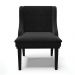 Cadeira de Jantar Liz Suede Preto Base Fixa Madeira Preto - D'Rossi