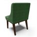 Cadeira de Jantar Liz Suede Verde Base Fixa Madeira Tabaco - D'Rossi