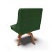 Cadeira de Jantar Liz Suede Verde Base Giratória de Madeira MM35 - D'Rossi