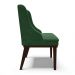 Cadeira de Jantar Liz Veludo Verde Base Fixa Madeira Tabaco - D'Ross