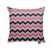 Capa para Almofada Tecido Estampado Zig Zag Preto e Rosa D103 - D'Rossi