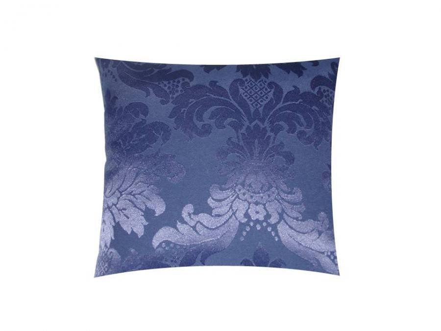 Capa para Almofada Tecido Jacquard Estampado Azul Marinho - Drossi