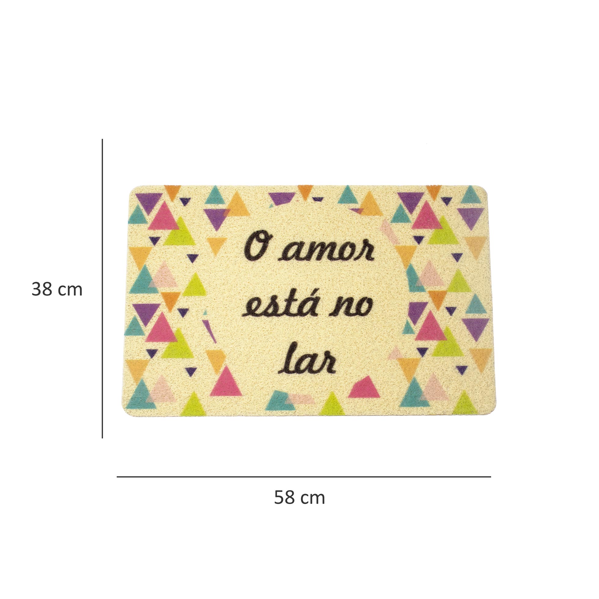 Capacho Decorativo O Amor Esta no Lar 1x38x58 cm - D'Rossi