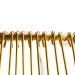 Cesto de Metal Dourado com Alça de Corda 36 cm - D'Rossi