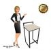 Conjunto 02 Banquetas Pietra Suede Bege  Base Preto D'Rossi