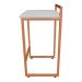 Conjunto 02 Banquetas Pietra Suede Cinza Base Cobre D'Rossi