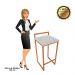 Conjunto 02 Banquetas Pietra Suede Cinza Base Cobre D'Rossi