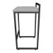 Conjunto 02 Banquetas Pietra Suede Cinza Base Preto D'Rossi