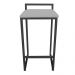 Conjunto 02 Banquetas Pietra Suede Cinza Base Preto D'Rossi