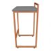 Conjunto 02 Banquetas Pietra Suede Grafite Base Cobre D'Rossi