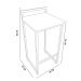 Conjunto 02 Banquetas Pietra Suede Grafite Base Cobre D'Rossi