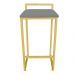 Conjunto 02 Banquetas Pietra Suede Grafite Base Dourado D'Rossi