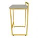 Conjunto 02 Banquetas Pietra Suede Marrom Rato Base Dourado D'Rossi