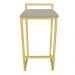 Conjunto 02 Banquetas Pietra Suede Marrom Rato Base Dourado D'Rossi