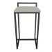 Conjunto 02 Banquetas Pietra Suede Marrom Rato Base Preto D'Rossi