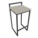 Conjunto 02 Banquetas Pietra Suede Marrom Rato Base Preto D'Rossi