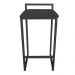Conjunto 02 Banquetas Pietra Suede Preto Base Preto D'Rossi