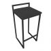 Conjunto 02 Banquetas Pietra Suede Preto Base Preto D'Rossi