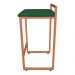 Conjunto 02 Banquetas Pietra Suede Verde Base Cobre D'Rossi
