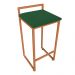 Conjunto 02 Banquetas Pietra Suede Verde Base Cobre D'Rossi