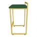 Conjunto 02 Banquetas Pietra Suede Verde Base Dourado D'Rossi