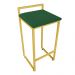 Conjunto 02 Banquetas Pietra Suede Verde Base Dourado D'Rossi