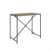 Conjunto Mesa Bancada com 04 Banquetas Alta Steel Quadra Estilo Industrial Vermont e Pés Metálico Preto - D'Rossi