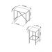 Conjunto Mesa Bancada com 04 Banquetas Alta Steel Quadra Estilo Industrial Vermont e Pés Metálico Preto - D'Rossi