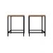 Conjunto Mesa de Jantar com 04 Banquetas Baixa Steel Quadra Estilo Industrial Vermont e Pés Metálico Preto - D'Rossi