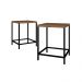 Conjunto Mesa de Jantar com 04 Banquetas Baixa Steel Quadra Estilo Industrial Vermont e Pés Metálico Preto - D'Rossi