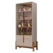 Cristaleira 02 Portas Lia 180 cm Off White e Cedro - D'Rossi