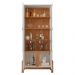 Cristaleira 02 Portas Lia 180 cm Off White e Cedro - D'Rossi