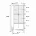 Cristaleira 02 Portas Lia 180 cm Off White e Cedro - D'Rossi