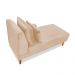 Divã Chaise Chloe 160 cm Veludo Pés Chanfrado Castanho - D'Rossi