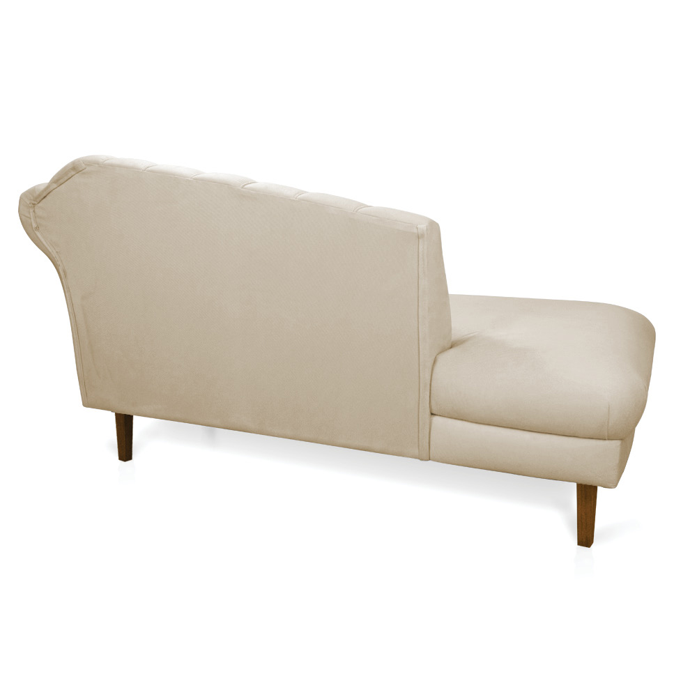 Divã Recife Suede 165 cm Pés Chanfrado Castanho - D'Rossi
