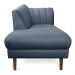 Divã Recife Suede Azul Marinho 165 cm Pés Chanfrado Castanho - D'Rossi