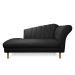 Divã Recife Suede Preto 165 cm Pés Chanfrado Castanho - D'Rossi