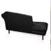 Divã Recife Suede Preto 165 cm Pés Chanfrado Castanho - D'Rossi