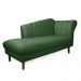Divã Recife Suede Verde 165 cm Pés Chanfrado Castanho - D'Rossi